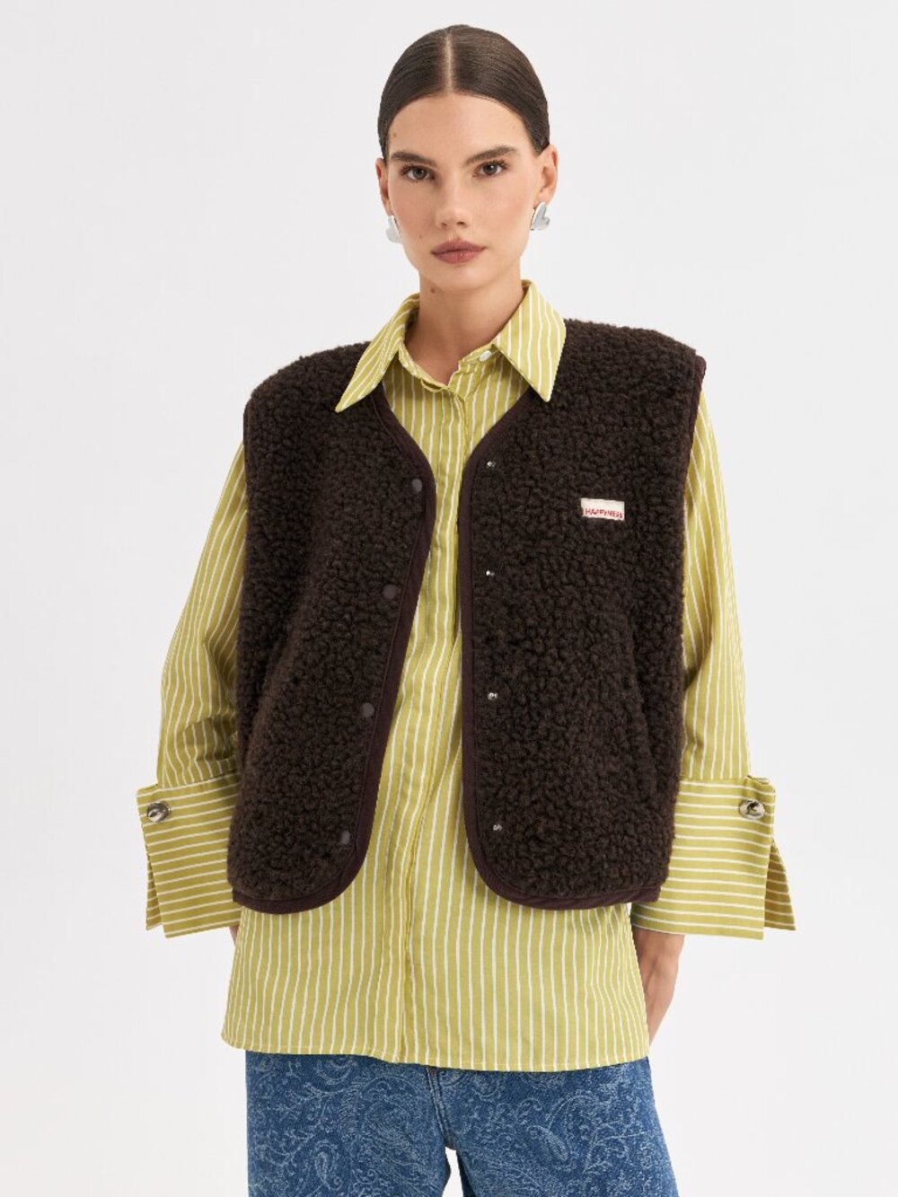100% Merino Wool Vest Happy Mess